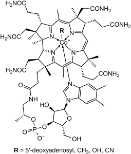 ساختار شیمیایی ویتامین B12 